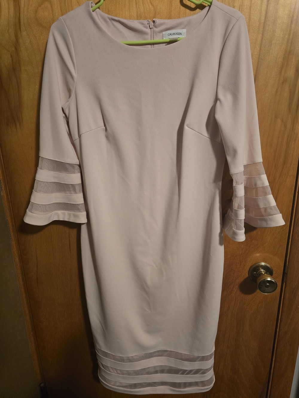 Calvin Klein Light Blush Pink Dress with Sleeves